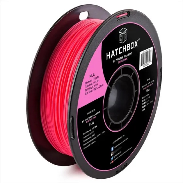 PLA rosa · 1 kg da Hatchbox
