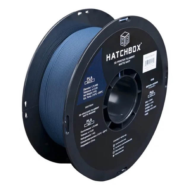 PLA Matte preto · 1 kg da Hatchbox