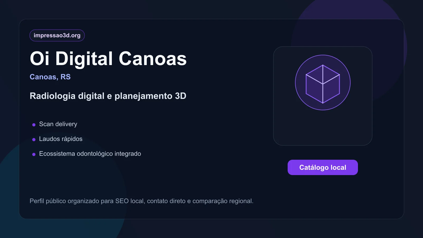 Imagem pública relacionada a Oi Digital Canoas, empresa de impressão 3D em Canoas