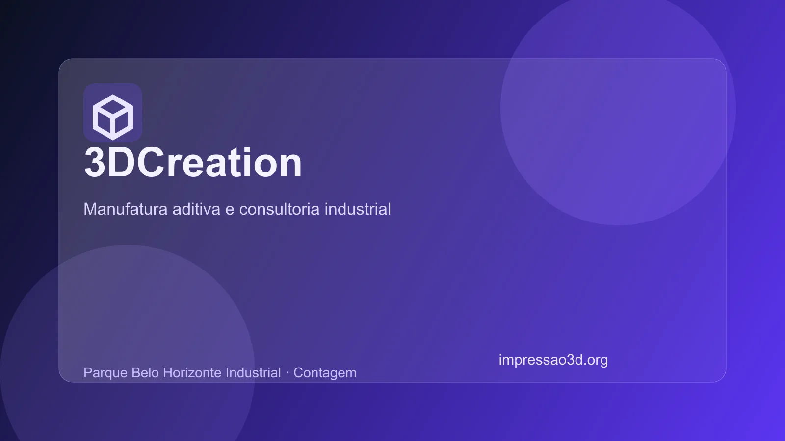 Imagem pública relacionada a 3DCreation, empresa de impressão 3D em Contagem