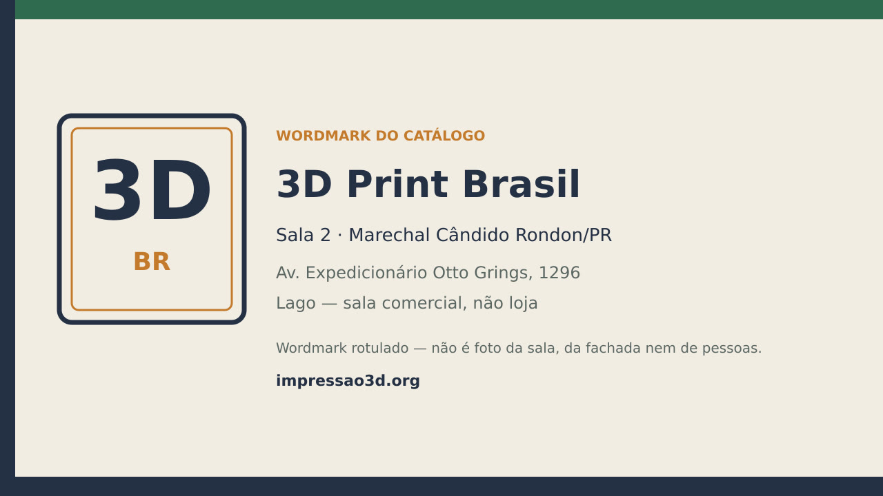 Imagem pública relacionada a 3D Print Brasil, empresa de impressão 3D em Marechal Cândido Rondon