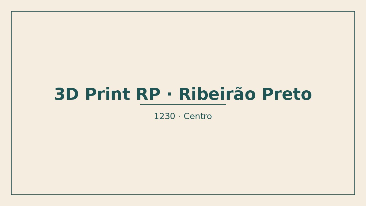 Imagem pública relacionada a 3D Print RP Comércio e Serviços, empresa de impressão 3D em Ribeirão Preto