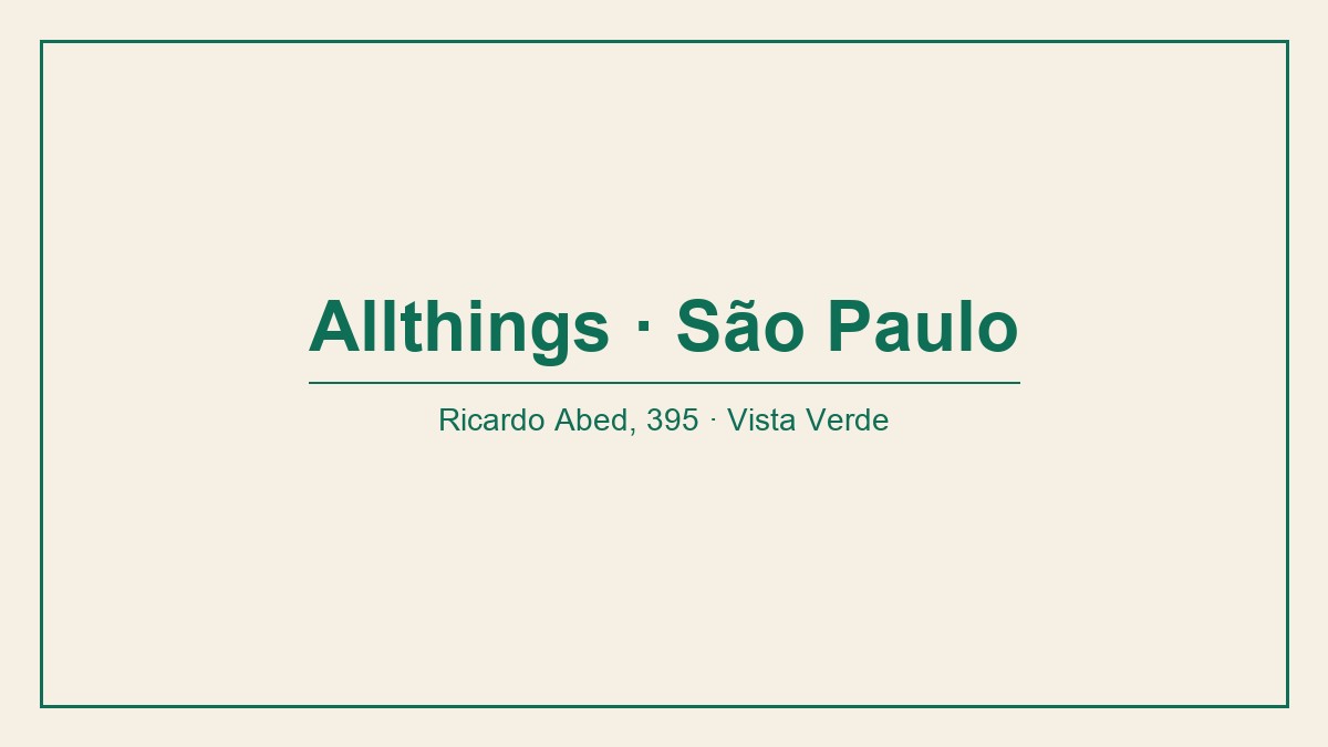 Allthings Impressões 3D, São Paulo