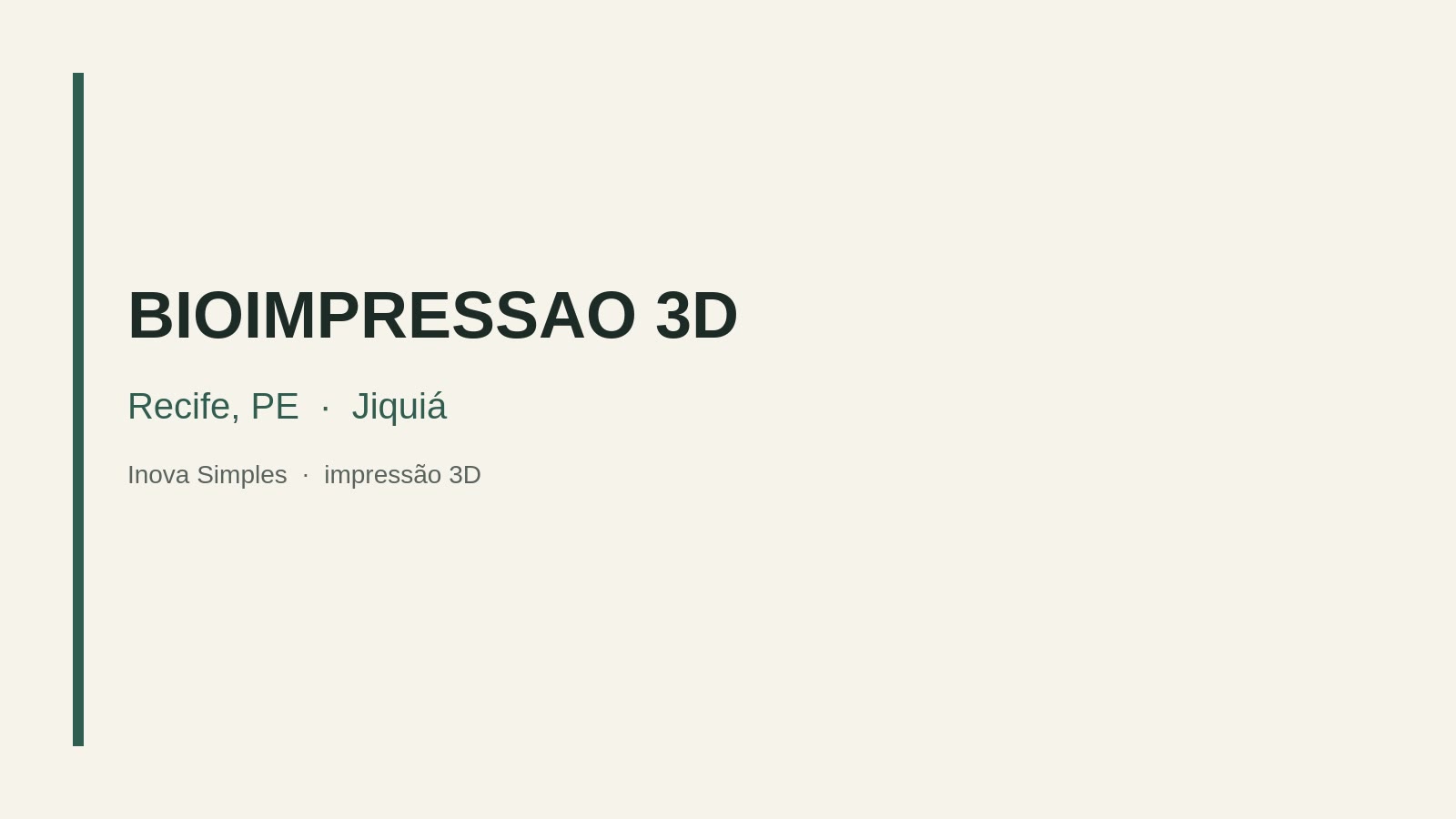 Imagem pública relacionada a Bioimpressao 3D Inova Simples (i.s.), empresa de impressão 3D em Recife