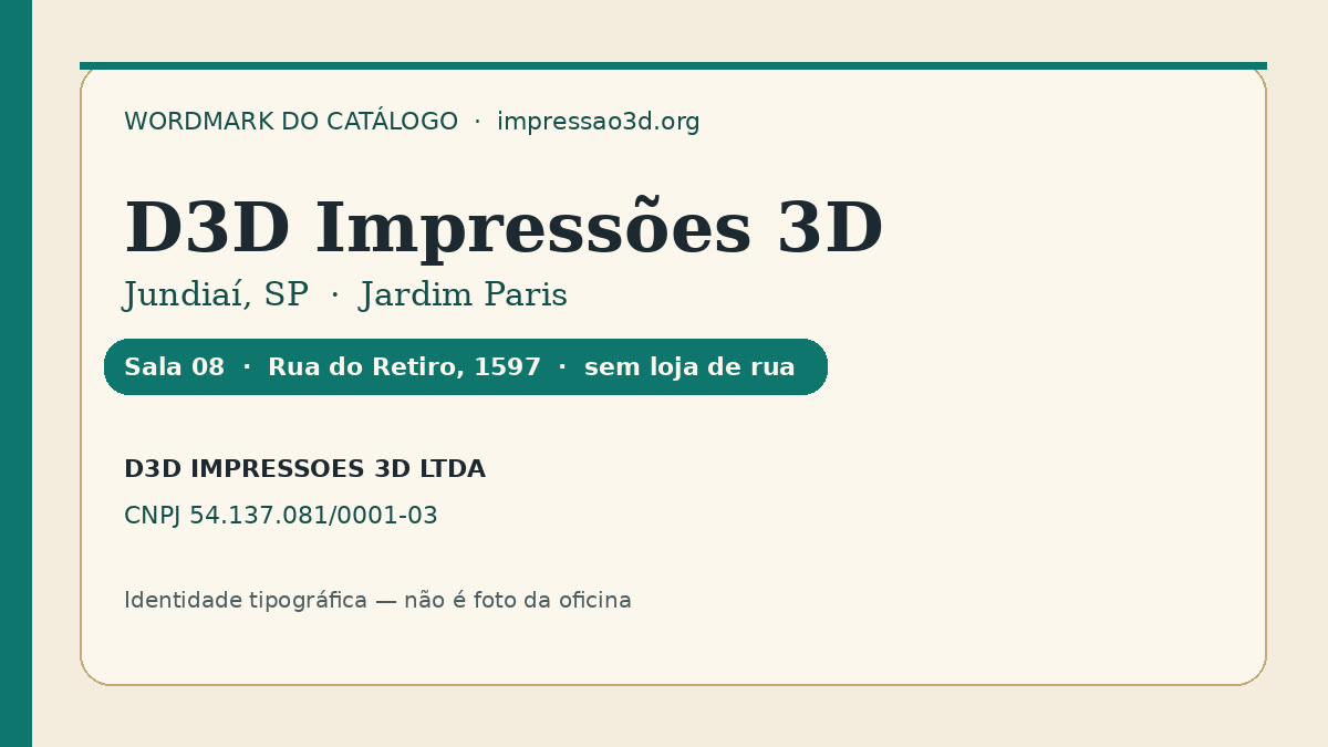 Imagem pública relacionada a D3D Impressões 3D, empresa de impressão 3D em Jundiaí