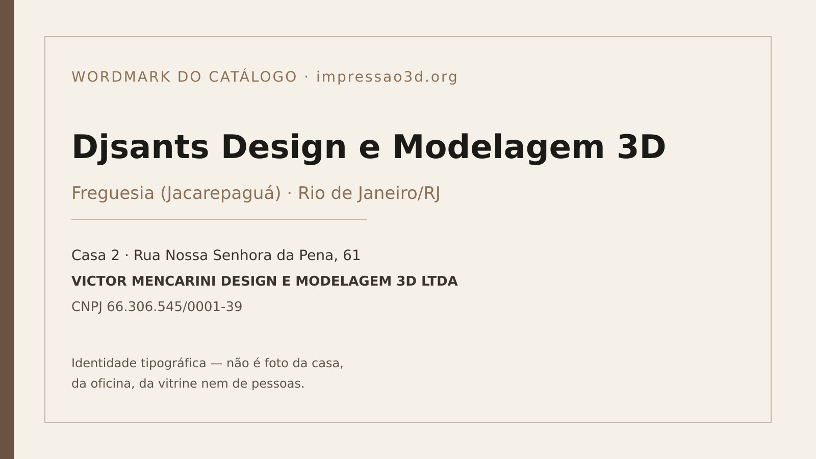 Djsants Design e Modelagem 3D, Rio de Janeiro
