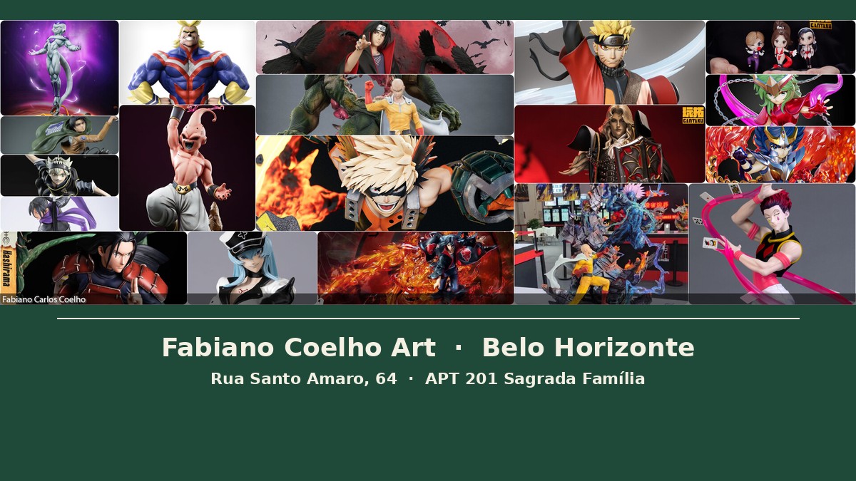 Imagem pública relacionada a Fabiano Carlos Coelho Art, empresa de impressão 3D em Belo Horizonte