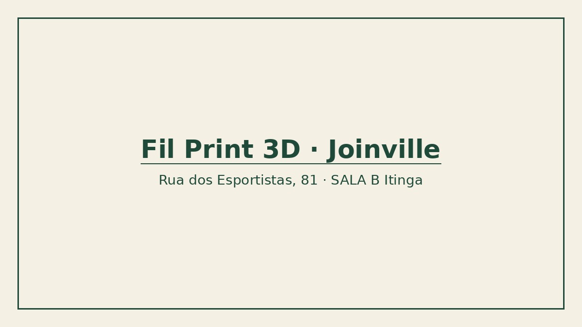 Imagem pública relacionada a Fil Print 3D, empresa de impressão 3D em Joinville