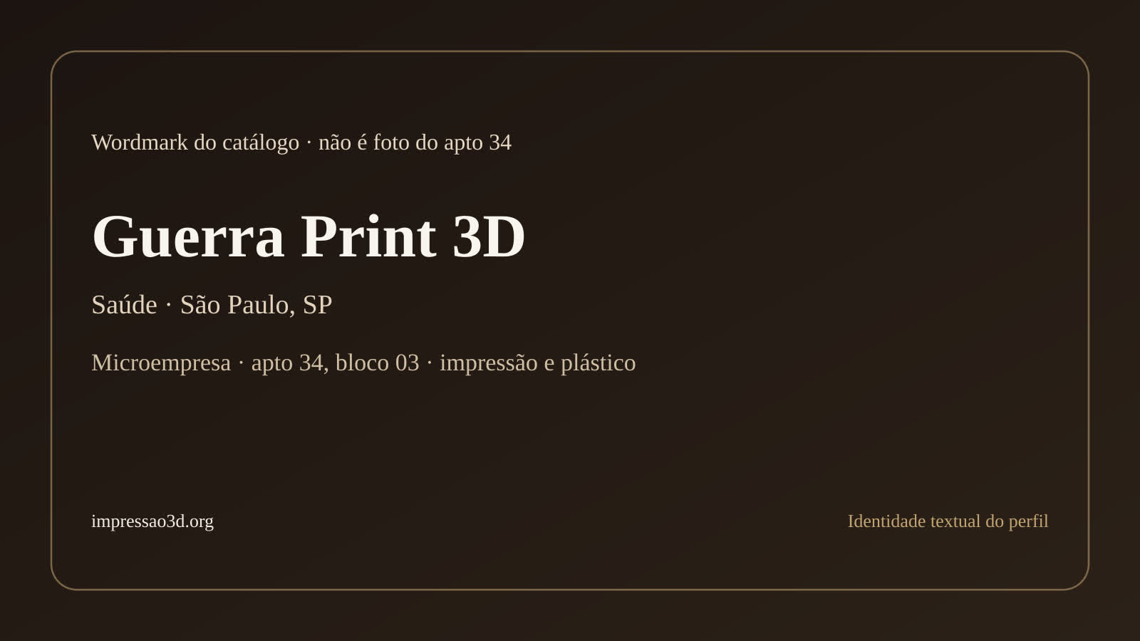 Guerra Print 3D, São Paulo