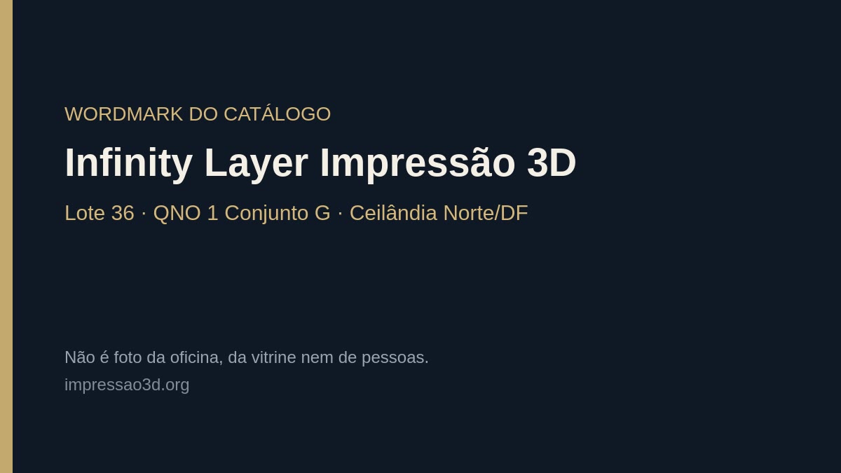 Imagem pública relacionada a Infinity Layer Impressão 3D, empresa de impressão 3D em Brasília