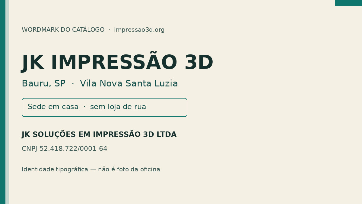 Imagem pública relacionada a Jk Soluções em Impressão 3D, empresa de impressão 3D em Bauru