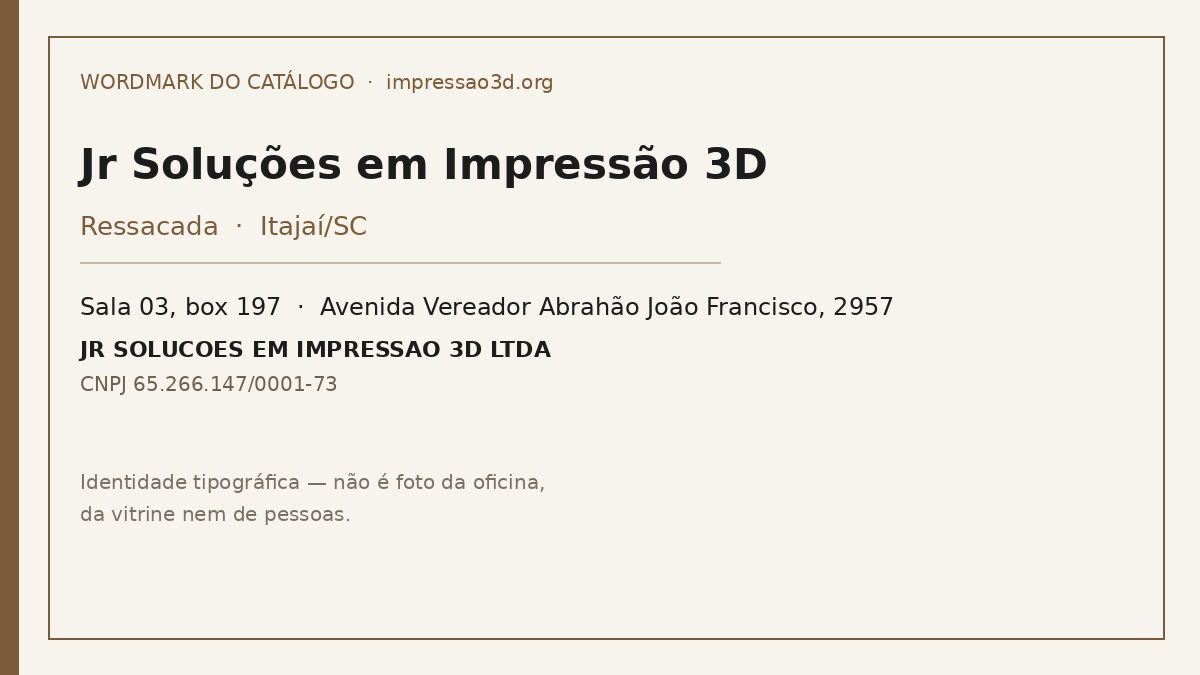 Imagem pública relacionada a Jr Soluções em Impressão 3D, empresa de impressão 3D em Itajaí