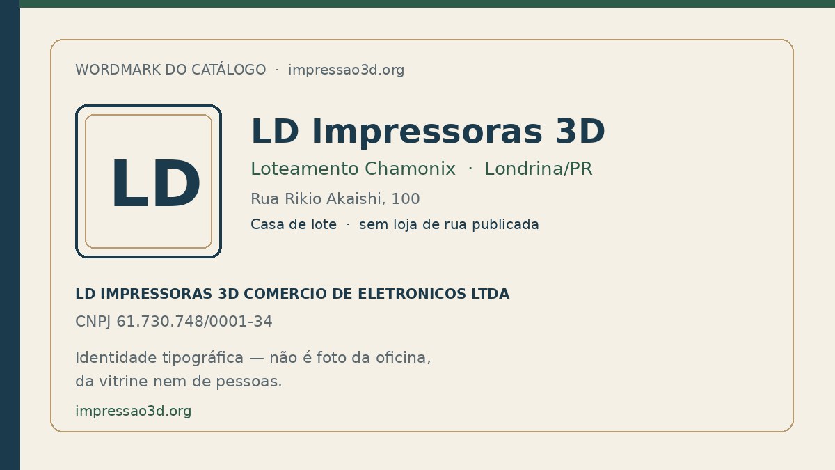 Imagem pública relacionada a Ld Impressoras 3D Comércio de Eletronicos, empresa de impressão 3D em Londrina