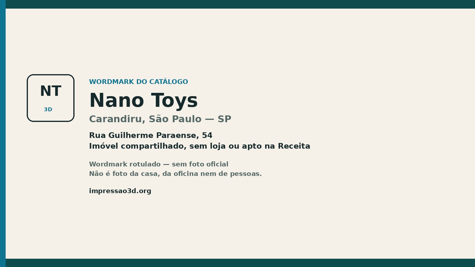 Nano Toys Impressão 3D e Comércio, São Paulo