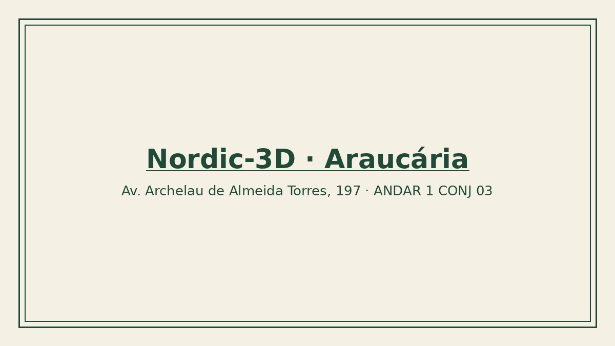 Imagem pública relacionada a Nordic-3D, empresa de impressão 3D em Araucária