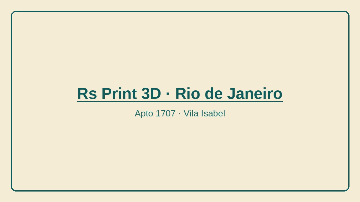 Rs Print 3D, Rio de Janeiro
