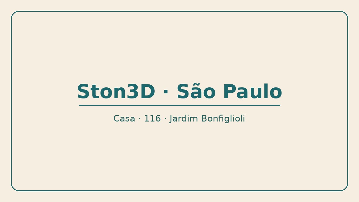 Ston3D 3D, São Paulo