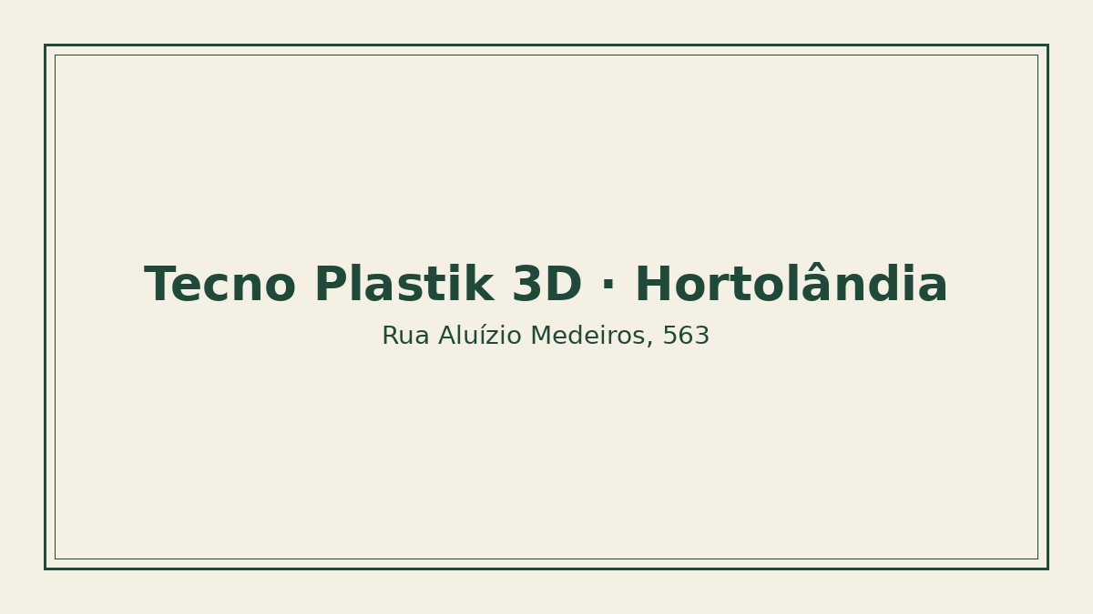 Imagem pública relacionada a Tecno Plastik 3D Tecnologia em Plasticos e Impressão 3D, empresa de impressão 3D em Hortolândia
