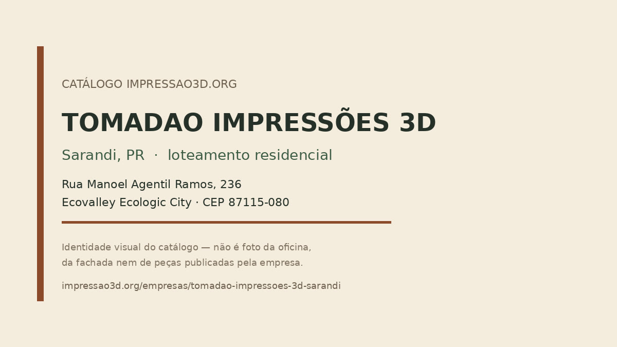 Imagem pública relacionada a Tomadao Impressões 3D, empresa de impressão 3D em Sarandi