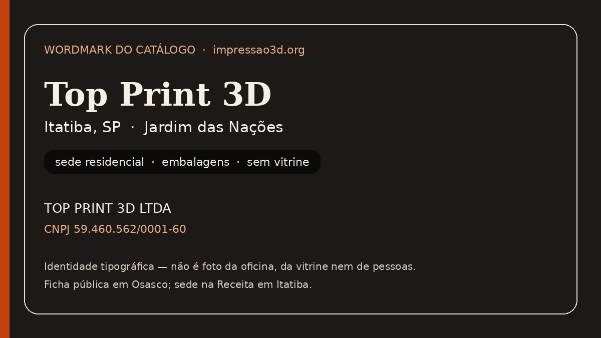 Imagem pública relacionada a Top Print 3D, empresa de impressão 3D em Osasco