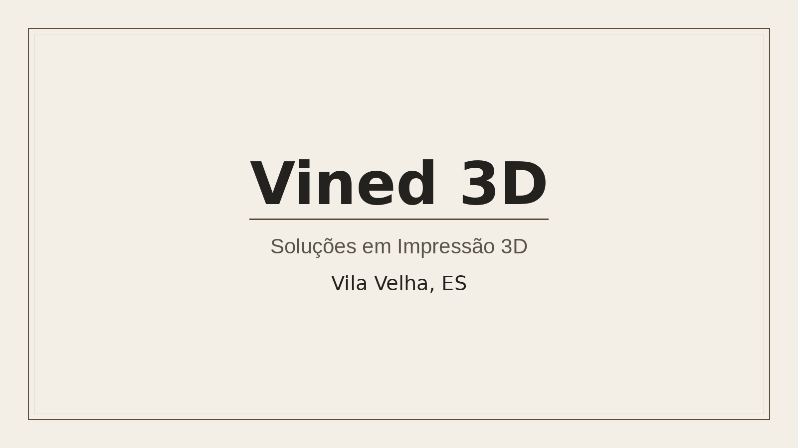 Imagem pública relacionada a Vined 3D, empresa de impressão 3D em Vila Velha