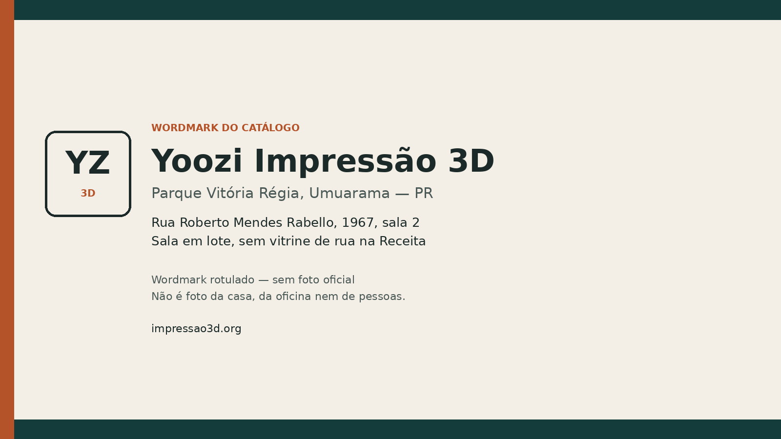 Imagem pública relacionada a Yoozi Impressão 3D, empresa de impressão 3D em Umuarama