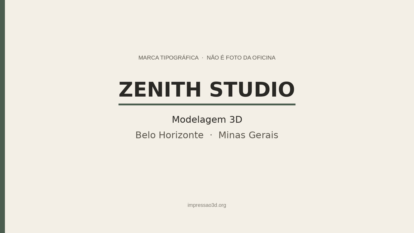 Imagem pública relacionada a Zenith Studio Modelagem 3D, empresa de impressão 3D em Belo Horizonte