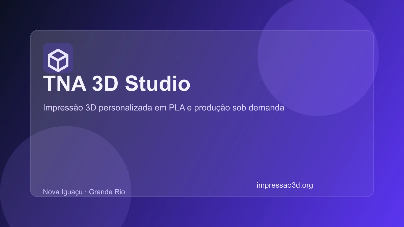 Imagem pública relacionada a TNA 3D Studio, empresa de impressão 3D em Nova Iguaçu