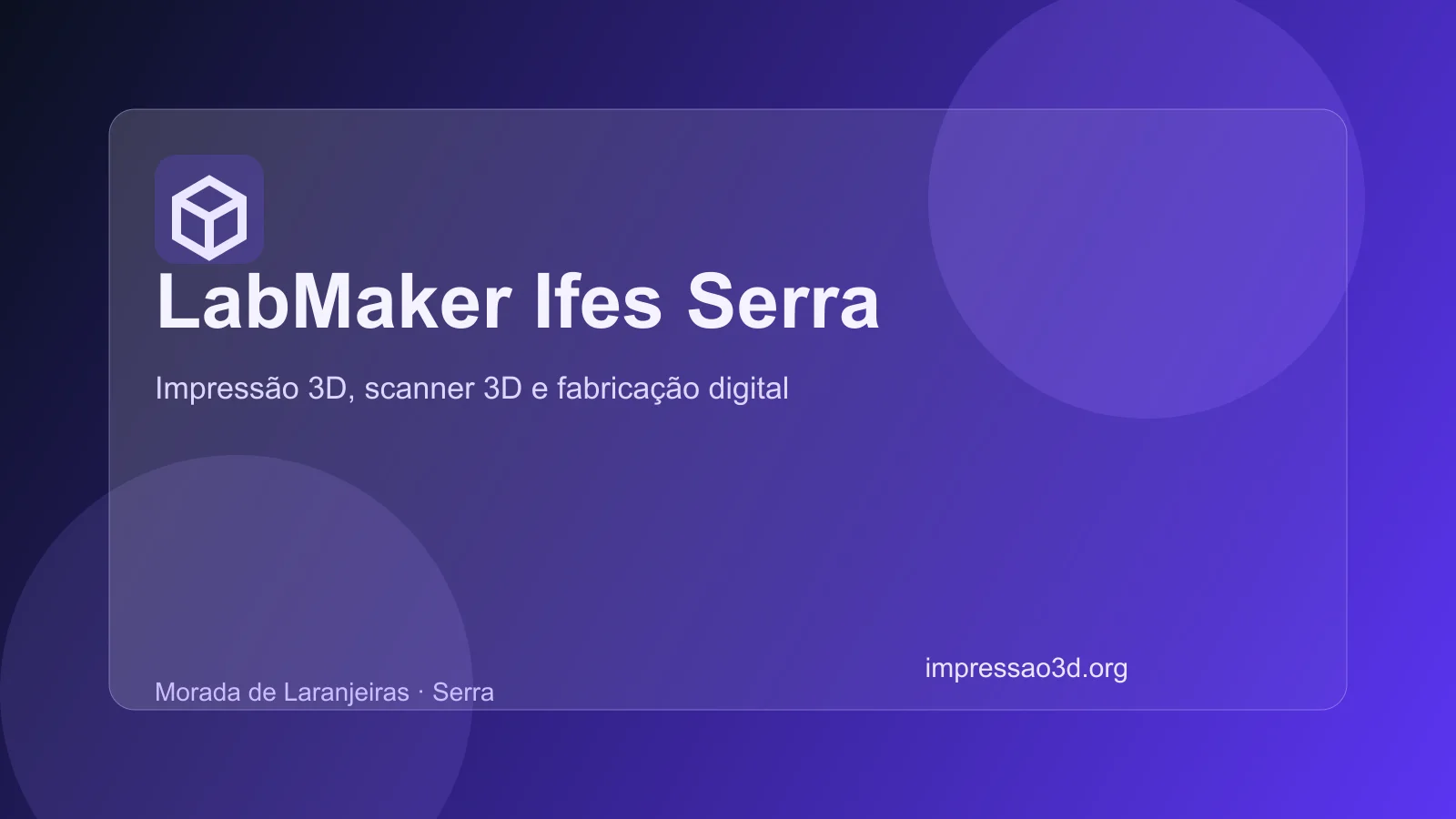 Imagem pública relacionada a LabMaker Ifes Serra, empresa de impressão 3D em Serra