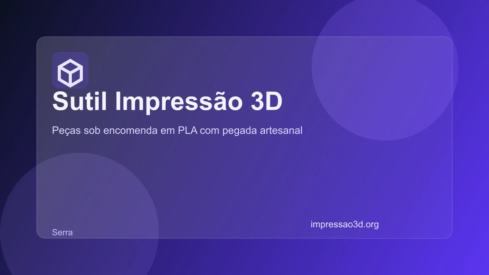 Imagem pública relacionada a Sutil Impressão 3D, empresa de impressão 3D em Serra
