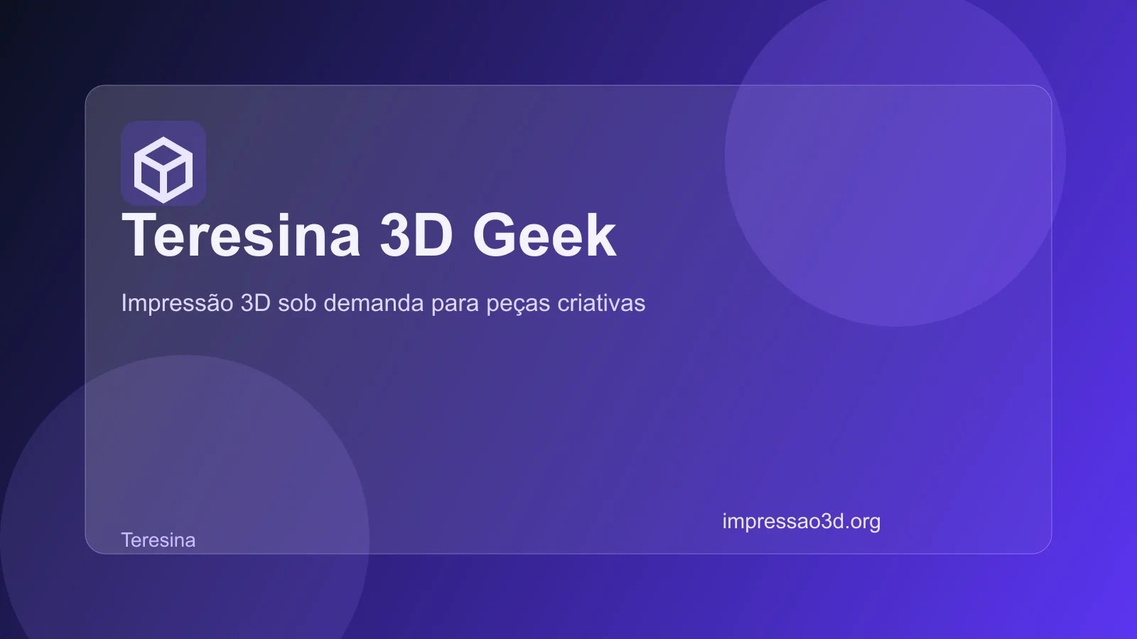 Imagem pública relacionada a Teresina 3D Geek, empresa de impressão 3D em Teresina