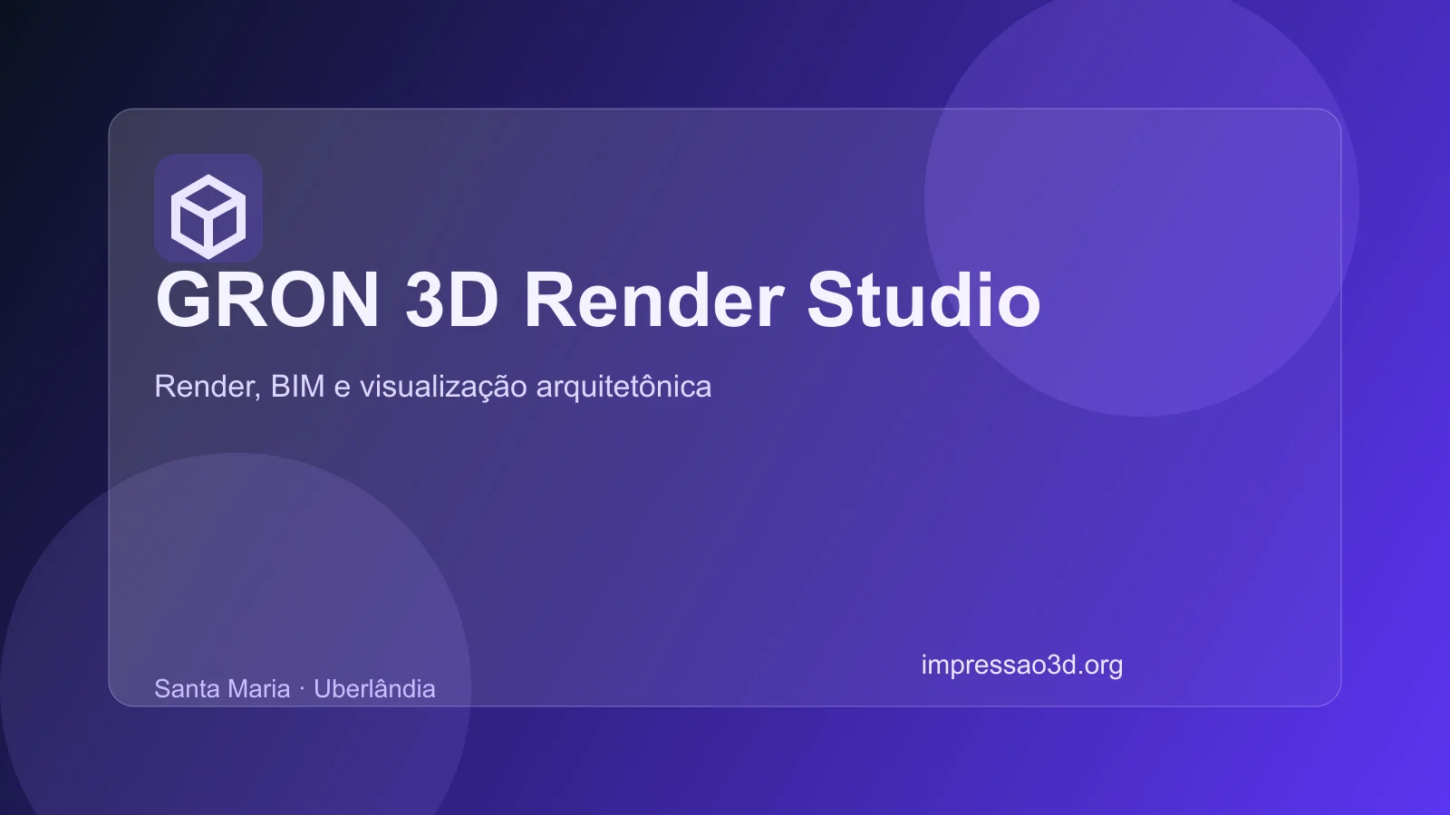 Imagem pública relacionada a GRON 3D Render Studio, empresa de impressão 3D em Uberlândia