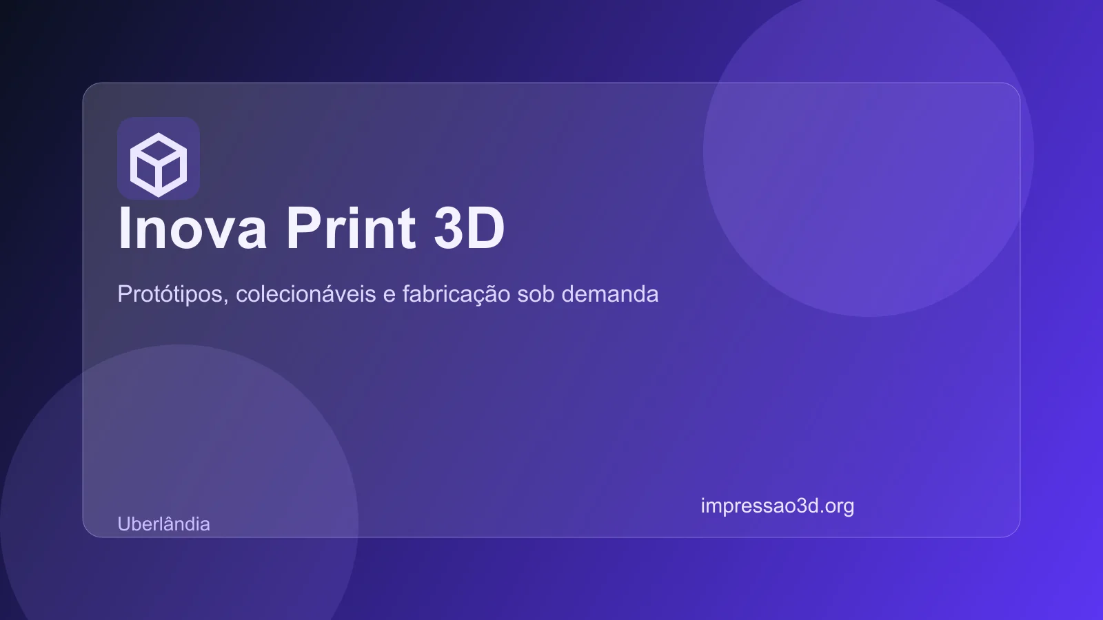 Imagem pública relacionada a Inova Print 3D, empresa de impressão 3D em Uberlândia