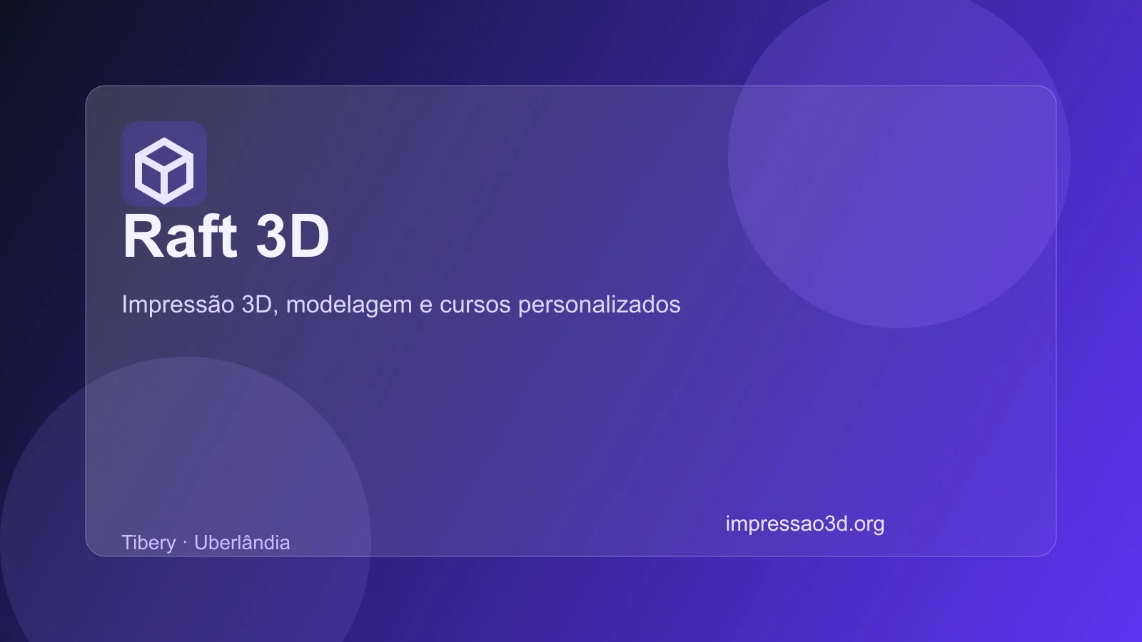 Imagem pública relacionada a Raft 3D, empresa de impressão 3D em Uberlândia