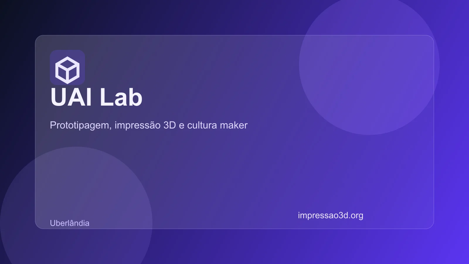 Imagem pública relacionada a UAI Lab, empresa de impressão 3D em Uberlândia